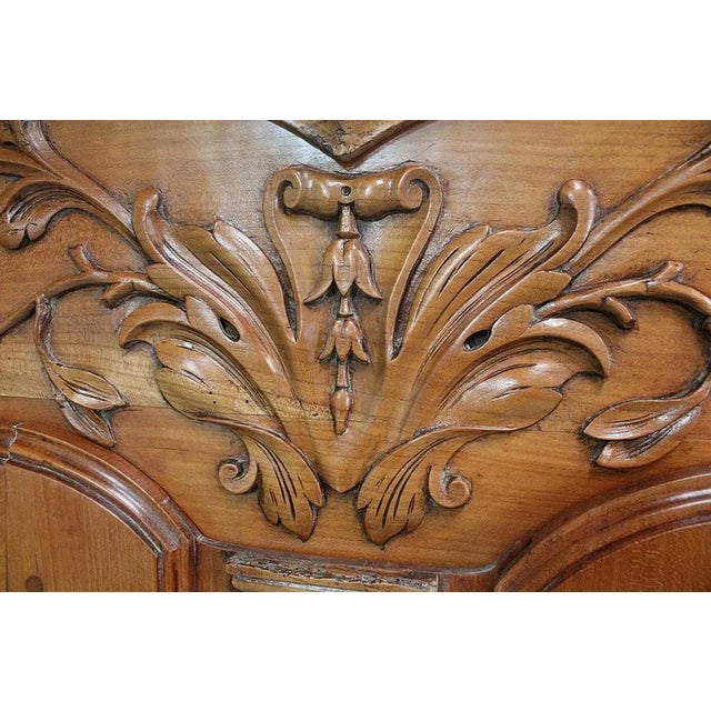 Gold Antique Louis XV Birch Wardrobe For Sale - Image 8 of 18