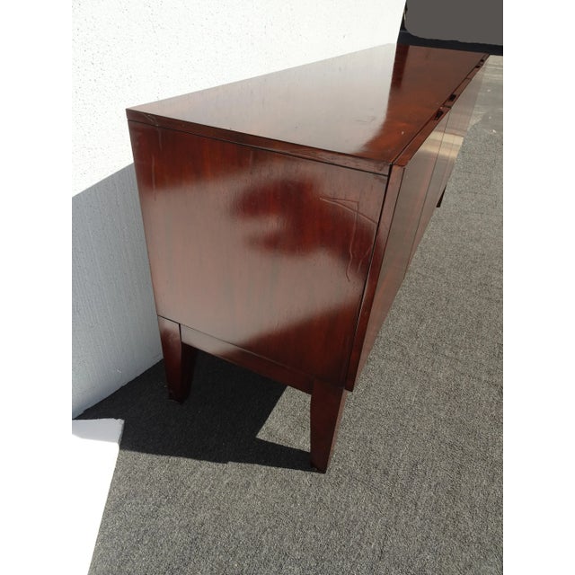 1990s Vintage Williams Sonoma Style Starburst Console Table Credenza ~ Mid Century Mod For Sale - Image 5 of 12