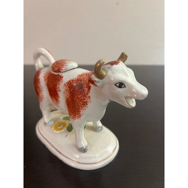 Antique Staffordshire Cow Form Figural Creamer, Circa 1860's For Sale - Image 12 of 12