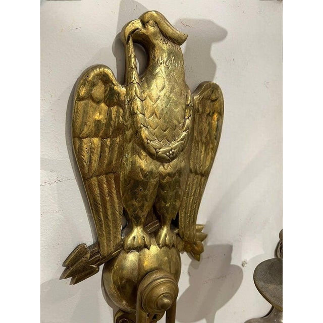 1920’s Caldwell double light sconces with eagle body design.