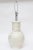 White Italian Vintage Crackled Glazed Ceramic Monumental Table or Desk Lamp Aztec Design For Sale - Image 8 of 11