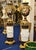 Create an impressive European-inspired focal point with this exquisite French-style porcelain vase and matching pedestal....