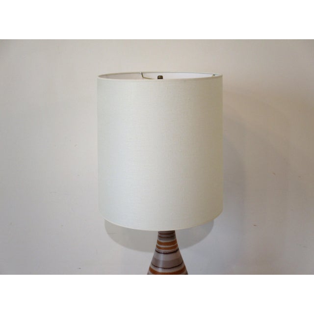 Mid Century Ceramic Table Lamp in the Style of Bitossi For Sale - Image 10 of 12