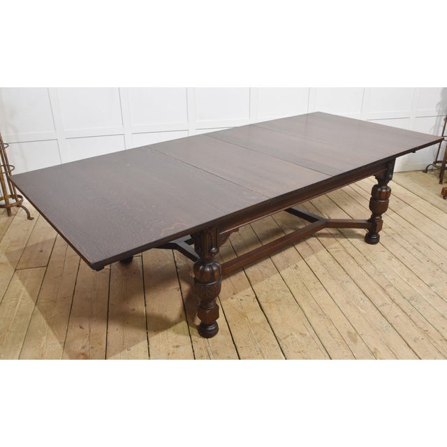 Extending Dining Table in Oak by Maple and Co, 1890s For Sale - Image 15 of 15