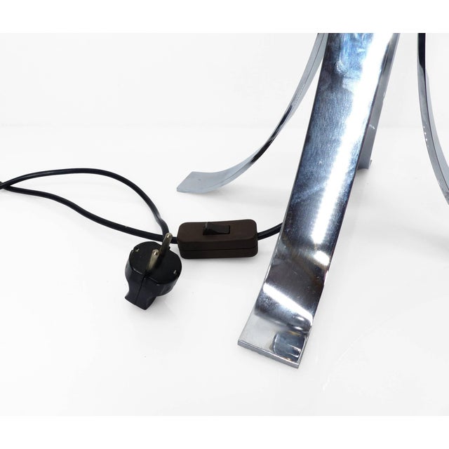 Space Age Four-Legged Lamp Base in Chrome-Plated Steel, 1970s For Sale - Image 10 of 11