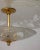 Vintage Italian Pendant Light in Decorated Crystal and Brass, 1940s For Sale - Image 4 of 10