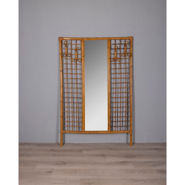 Vintage Italian Bamboo Wall Coat Rack, 1960s For Sale - Image 10 of 10