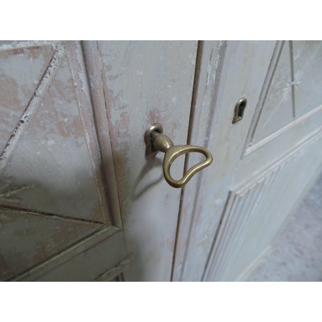 Gustavian (Swedish) Swedish Gustavian Style Wardrobe Original Paint For Sale - Image 3 of 12