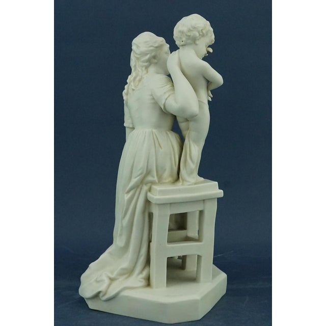 Ceramic Art Nouveau Biscuit Sculpture Depicting Motherhood from Scheibe-Alsbach, Germany, Late 1800s For Sale - Image 7 of 18