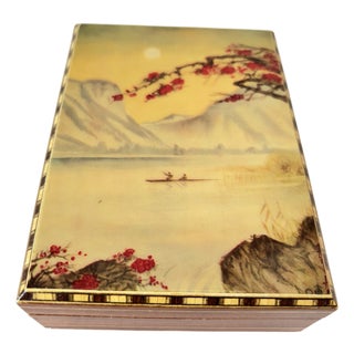Vintage Japanese Music Box With Swiss Reuge Movement, 1960s For Sale