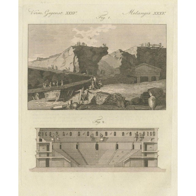 Early 19th Century Bertuch, an Ancient Theatre and Archaeological Excavation, 1800, Engraving For Sale - Image 5 of 9
