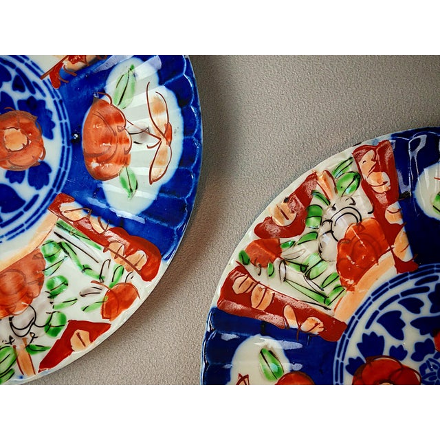 Antique Japanese Imari Plates, Set of 2 For Sale - Image 10 of 11