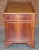 Walnut Twin Pedestal Partner Desk with Tan Brown Leather Top & Panelled Back For Sale - Image 16 of 18