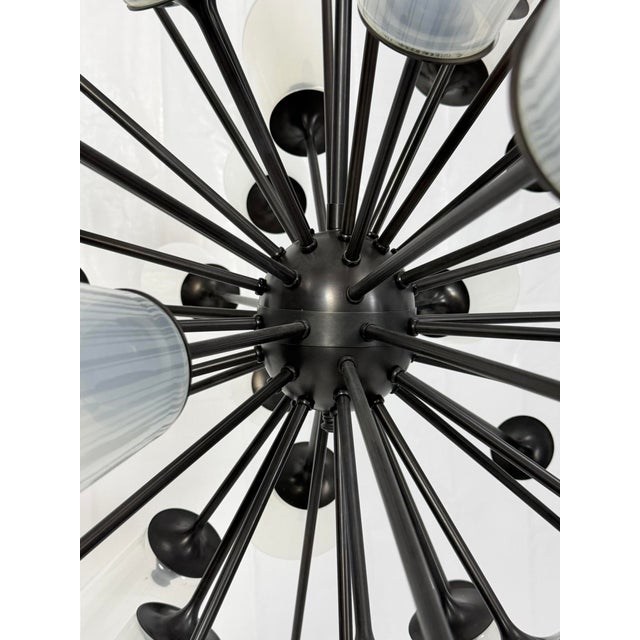 48 Arm Sputnik Chandelier by Remains Lighting, Bronzed Finish, American Modern For Sale - Image 15 of 18