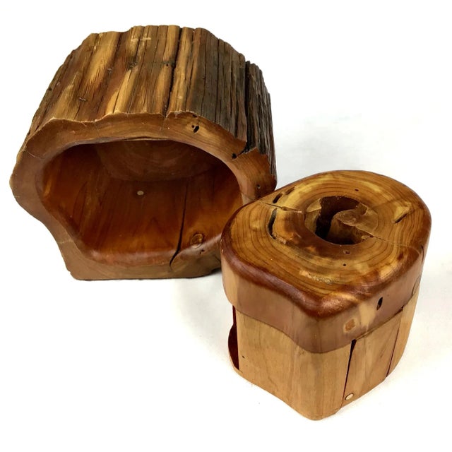 1980s Artisanal Wood Jewelry Box For Sale - Image 5 of 13