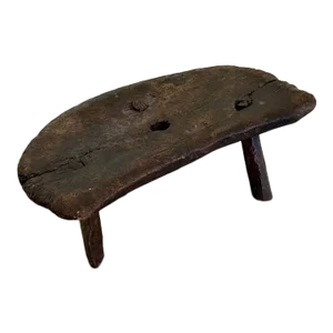 Early 19th Century Antique French Oak Milking Stool