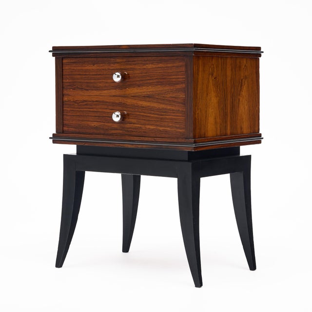 1940s Period Art Deco, French Mahogany Side Tables For Sale - Image 5 of 9