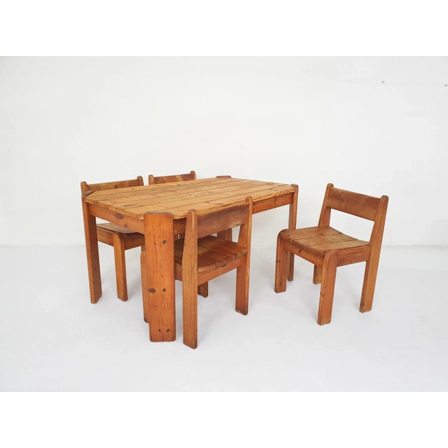 Dining Chairs attributed to Ate van Apeldoorn for Houtwerk Hattem, Netherlands, 1970s, Set of 4 For Sale - Image 3 of 13