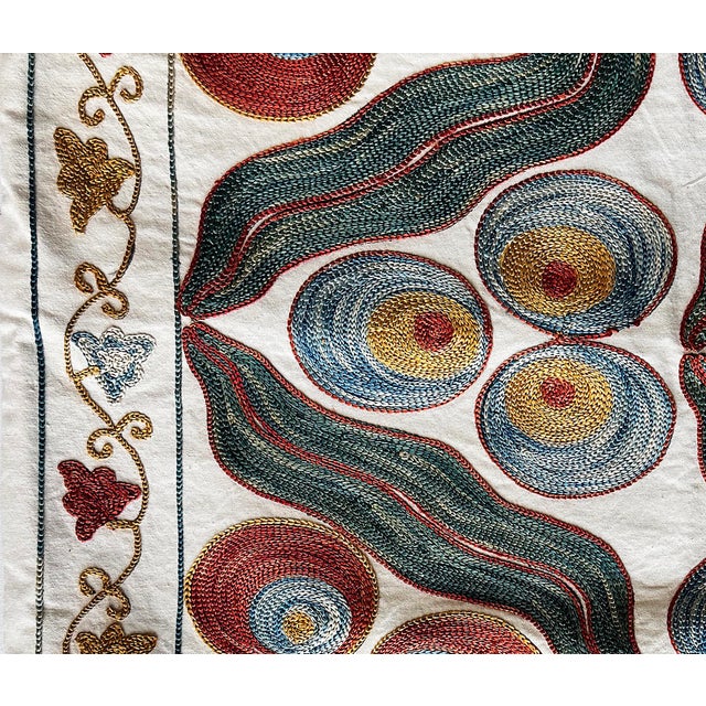 Embroirdered Pillow Cover in Rich Jewel Tones For Sale In Cleveland - Image 6 of 6