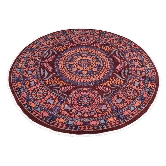 Transform your space with the Kafkaz Chobi Peshawar Round Hand‑Knotted Wool Rug, crafted by skilled Turkish artisans using...