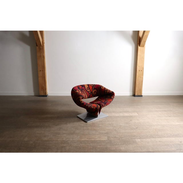 Ribbon Chair in Jack Lenor Larsen Momentum Fabric by Pierre Paulin for Artifort, 1990s For Sale - Image 17 of 17