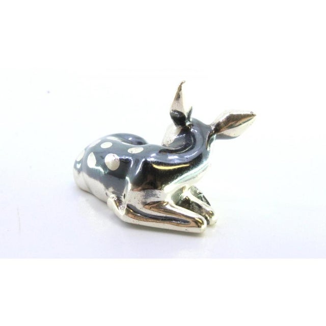 Small Deer in Niello Silver For Sale - Image 4 of 6
