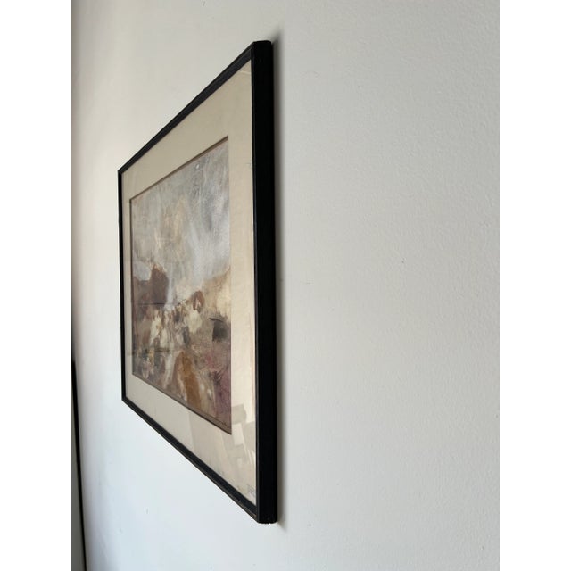 70's Dennis Frings Mixed Media Expressionist Abstract Painting For Sale - Image 4 of 13