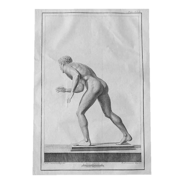 Ferdinando Campana, Ancient Roman Statue, Etching, 18th Century For Sale
