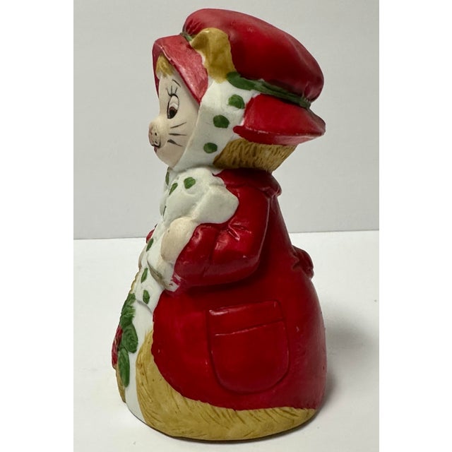Vintage 1980s Porcelain Christmas Cat/Kitten Bell For Sale In Orlando - Image 6 of 8