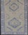 Turkish Oushak Gallery Rug in Blue and Cream With Geometric Design 4'6 X 12'6 For Sale - Image 4 of 12