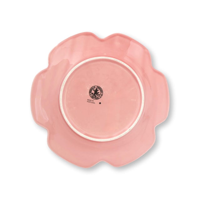 Contemporary Bordallo Pinheiro Pink Cabbage Ware Plates, Pair For Sale - Image 3 of 4