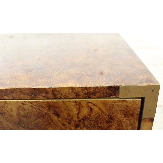 Mid 20th Century Set of Campaign Style Artisanal Three Drawer Dressers, Pair For Sale - Image 12 of 17