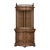 19th Century French Henri II Neoclassical Corner Vitrine With Curved Glass Door For Sale