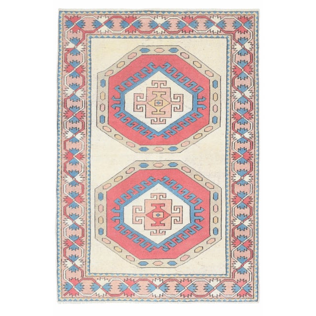 Vintage Turkish Oushak Handmade Wool Cotton Red Area Rug For Sale - Image 11 of 11