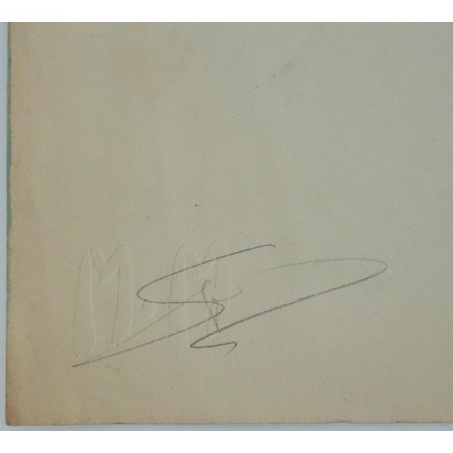 Marcel Mouly, Figure with a Hat, Charcoal For Sale - Image 3 of 10