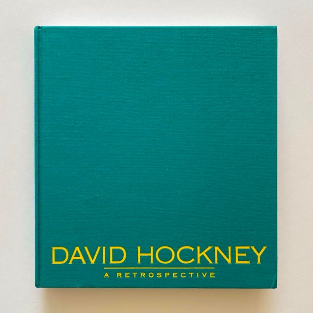 This " David Hockney : A Retrospective " rare vintage 1988 first edition hardcover collector's Pop Art exhibition book is...