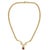 Contemporary Diamond Ruby Gold Necklace Ruby 18k Yellow Panther Link Chain For Sale - Image 3 of 8