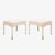 Mid-Century Modern Astor Brass Ottomans in Bone Ultrasuede by Montage, Pair For Sale - Image 3 of 6
