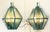 exquisite pair of solid brass wall lanterns. Featuring a striking verdigris patina finish, these lanterns capture the...