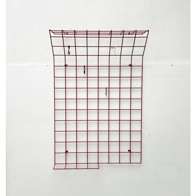 Mid-Century Modern German Red String Coat Rack, 1960s For Sale - Image 6 of 18