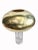 Functional sculpture that’s stunning from every angle. Fractal resin body, crystal coated, polished brass orb shade....