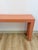 Mid 20th Century Vintage Salmon Laminate Narrow Console Sofa Table Postmodern Retro Slim For Sale - Image 5 of 12