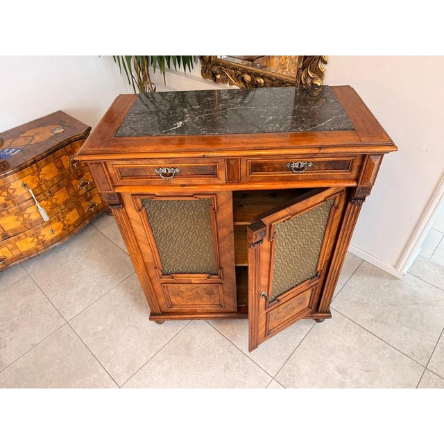Gründerzeit Half-Cabinet Sideboard in Walnut, 1800s For Sale - Image 10 of 11