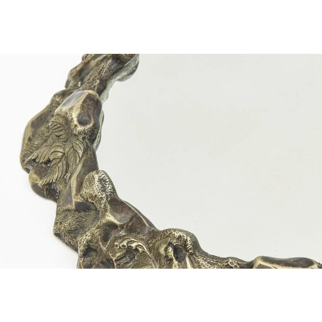 1940s Vintage Resin Composition Mirrored Tray Brutalist Style Restored For Sale - Image 5 of 11