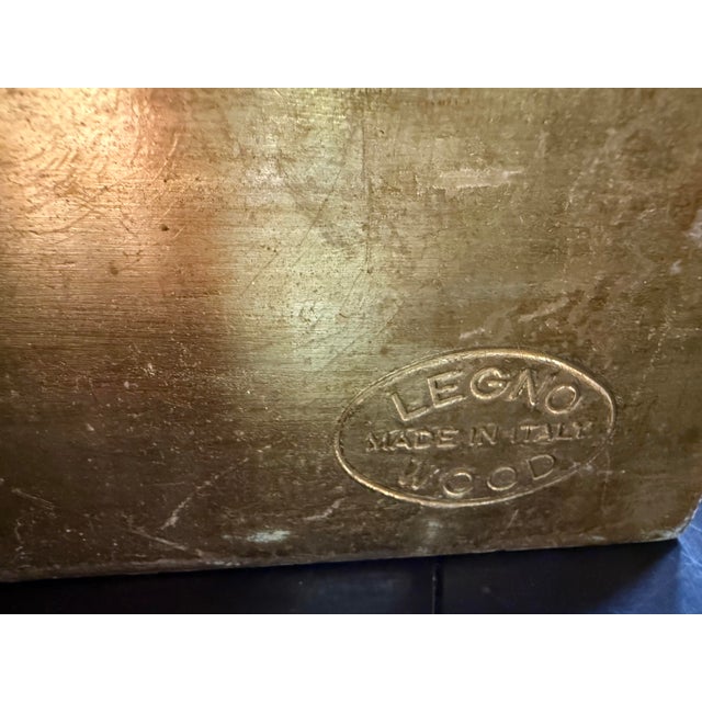 Black Mid 20th Century Italian Wooden Hand Painted Florentino Ink Writing Stationary Box Notes-Letters Box For Sale - Image 8 of 10