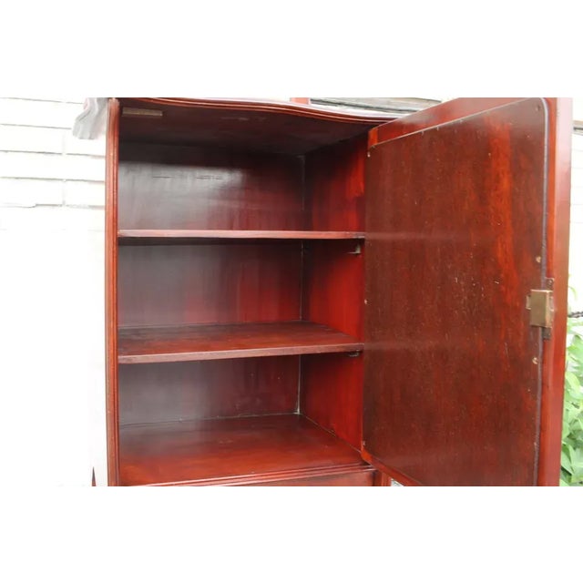 19th Century 19th Century Cherry Wood Cabinet With 2 Mirrors and Key For Sale - Image 5 of 12