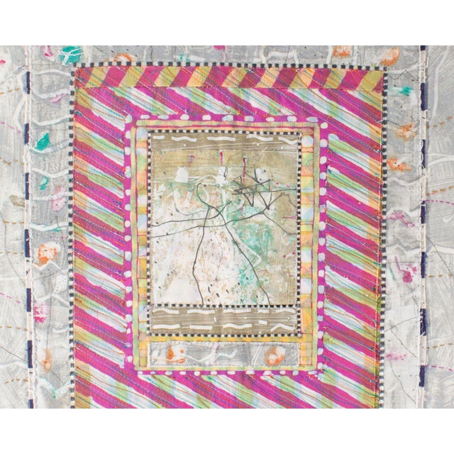 Contemporary “Awaken From the Dream” Monoprint and Textile Art by Marlene Mancini Frist For Sale - Image 3 of 8