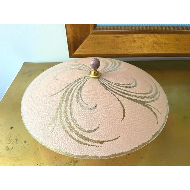 Pink 1950s Pink Leaf Sprays Ceiling Light For Sale - Image 8 of 18