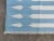 Handmade Cotton Natural Vegetable Dyed Reversible Blue and White Striped Rug - 9'x12' For Sale - Image 10 of 11