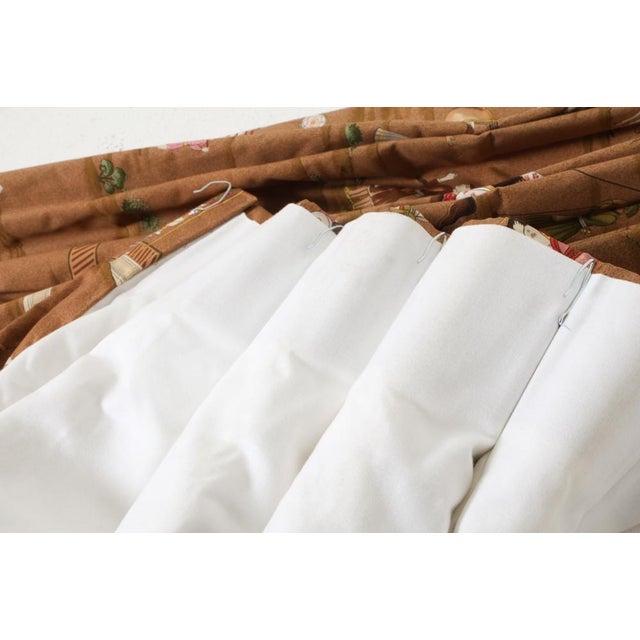 Vintage Drapery Curtain Panels- Group of Four For Sale - Image 9 of 10